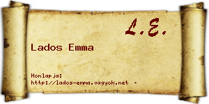 Lados Emma névjegykártya